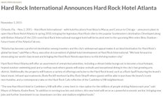 Hard Rock Press release